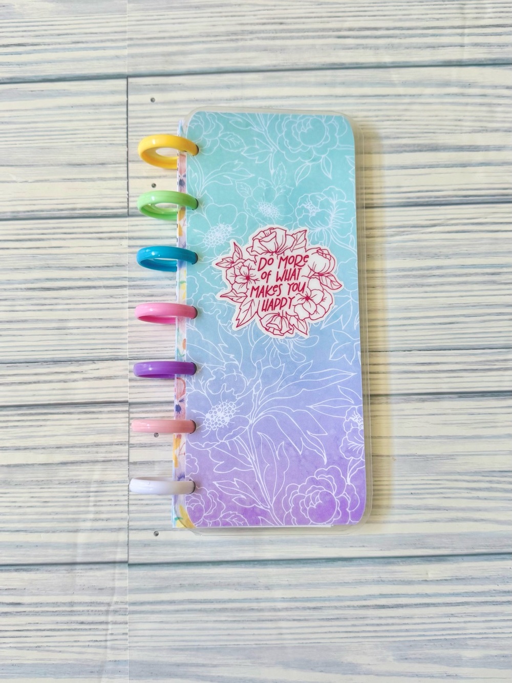 Happy Planner skinny mini weekly undated layout Do more what makes you happy